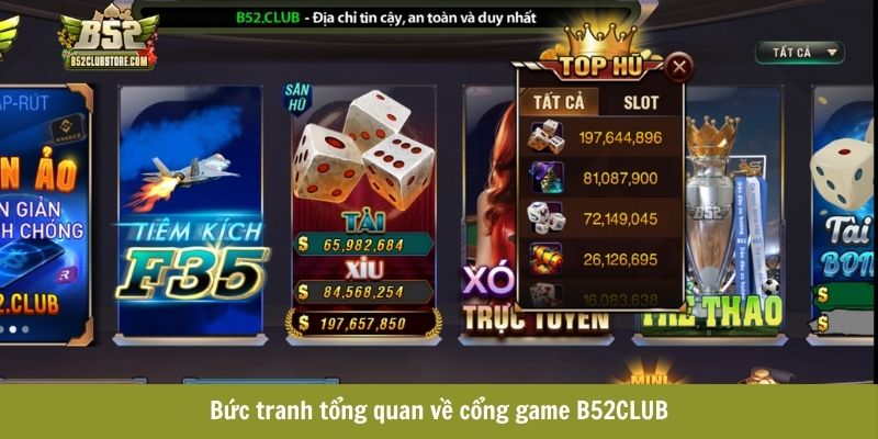 Bức tranh tổng quan về cổng game B52CLUB