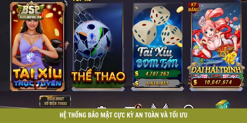 Hệ thống bảo mật cực kỳ an toàn và tối ưu