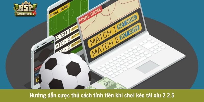 Hướng dẫn cược thủ cách tính tiền khi chơi kèo tài xỉu 2 2.5