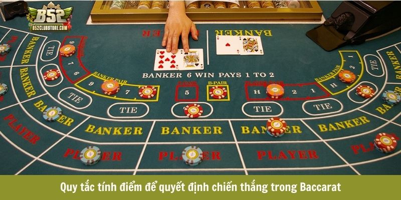 Quy tắc tính điểm để quyết định chiến thắng trong Baccarat